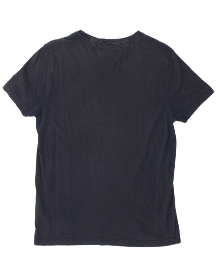 Tommy Hilfiger Herre grafisk T-shirt Top Medium Navyblå Bomuld