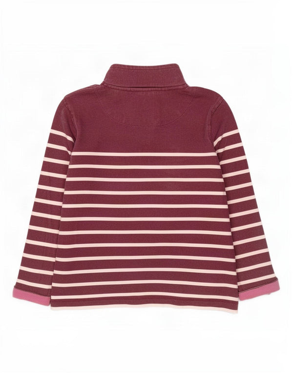 Weird Fish Dame Oversized Sweatshirt Jumper UK 16 Large Bourgogne stribet