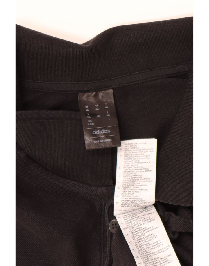 Adidas Polo Shirt til mænd 4XL sort bomuld