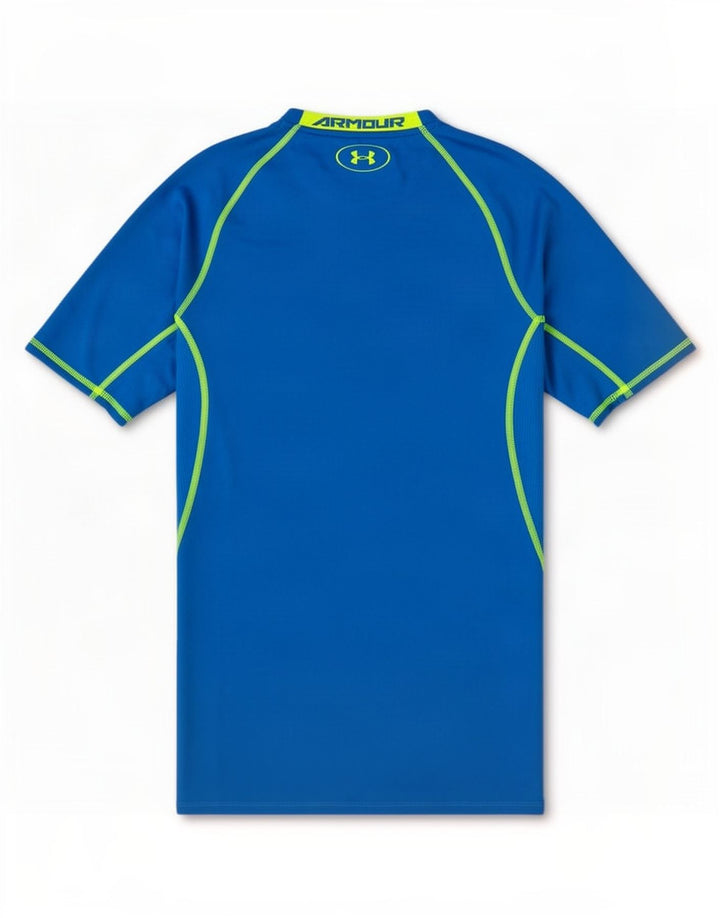 Under Armour Herre Heat Gear T-Shirt Top Medium Blue Polyester