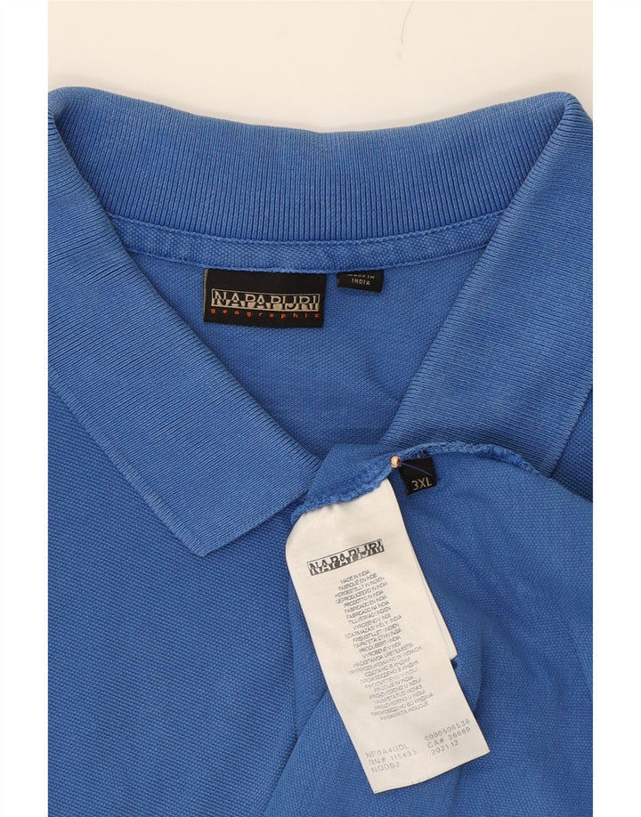 NAPAPIJRI Mens Polo Shirt 3XL Blue Cotton Vintage Napapijri and Second-Hand Napapijri from Messina Hembry 