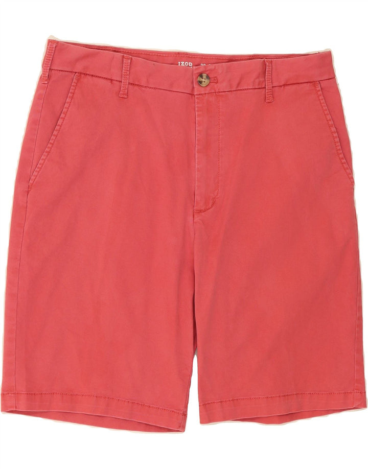 IZOD Mens Salt Water Chino Shorts W32 Medium Red Cotton Vintage Izod and Second-Hand Izod from Messina Hembry 