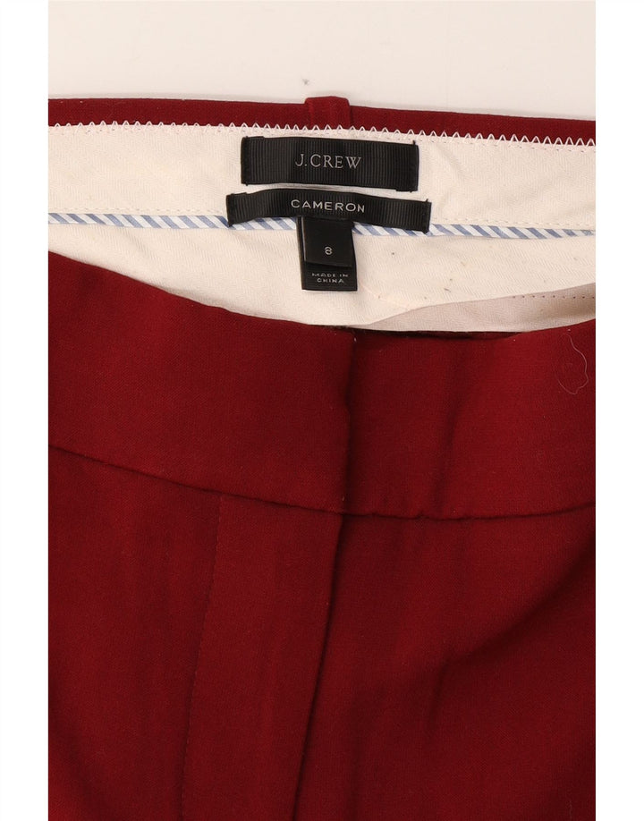 J. CREW Dame Cameron Slim Chino Bukser US 8 Medium W30 L27 Maroon