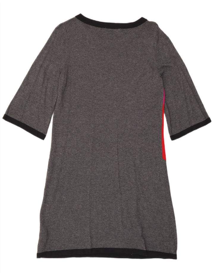 Marks & Spencer Dame Jumper Dress UK 14 Medium Grey Colourblock