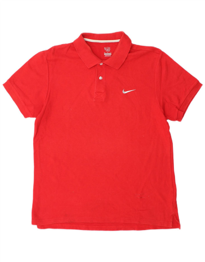 NIKE Poloshirt til mænd Medium rød bomuld
