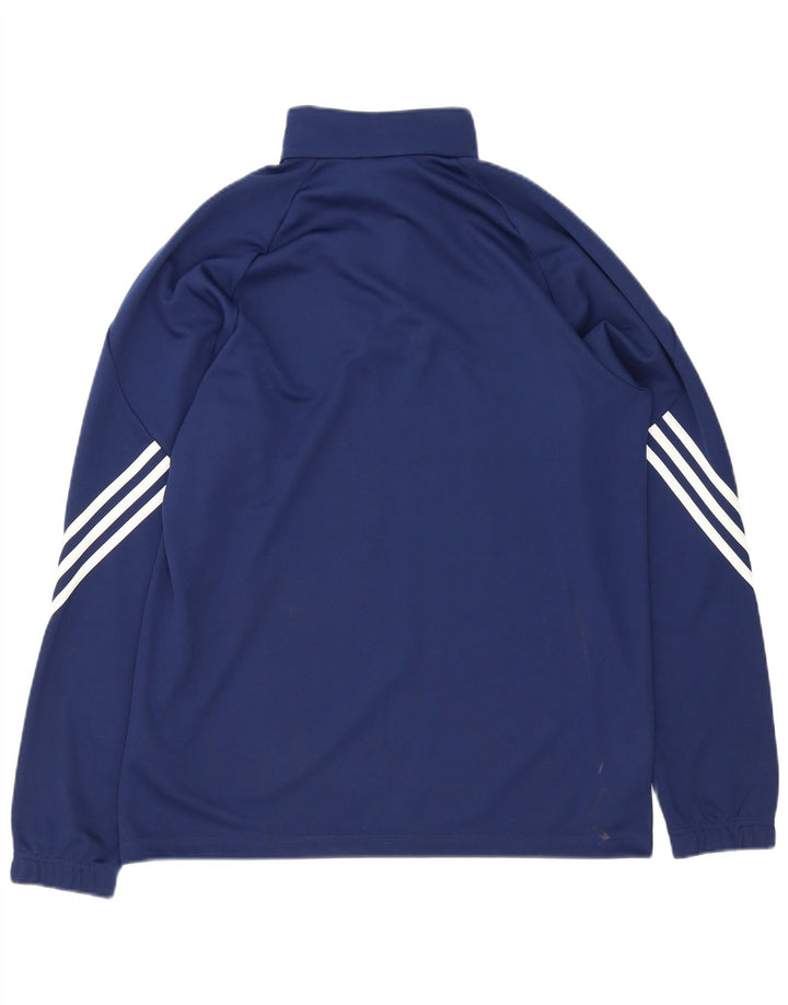 Adidas Herre Climalite Pullover med lynlås-hals Træningsdragt Top Stor marineblå
