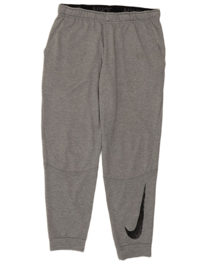 Nike Herre Dri Fit Grafisk træningsdragt Bukser Joggers Large Grå Polyester