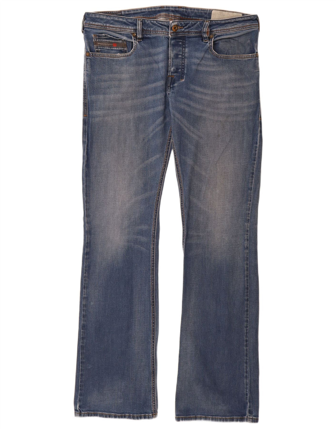 DIESEL Dame Zatiny Regular Bootcut Jeans W34 L34 Blå Bomuld