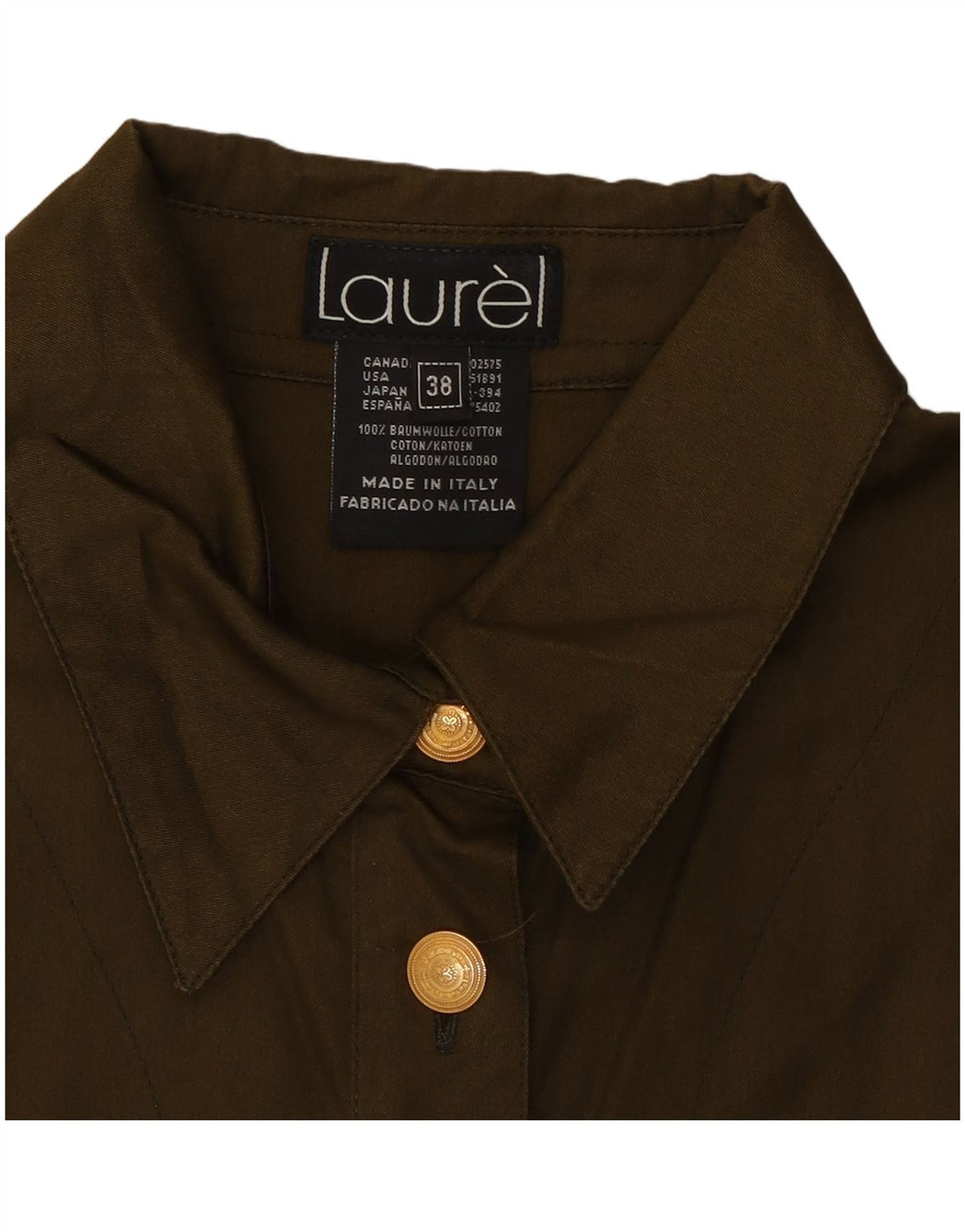 Laurel Dame Oversized skjorte EU 38 XS Khaki Bomuld