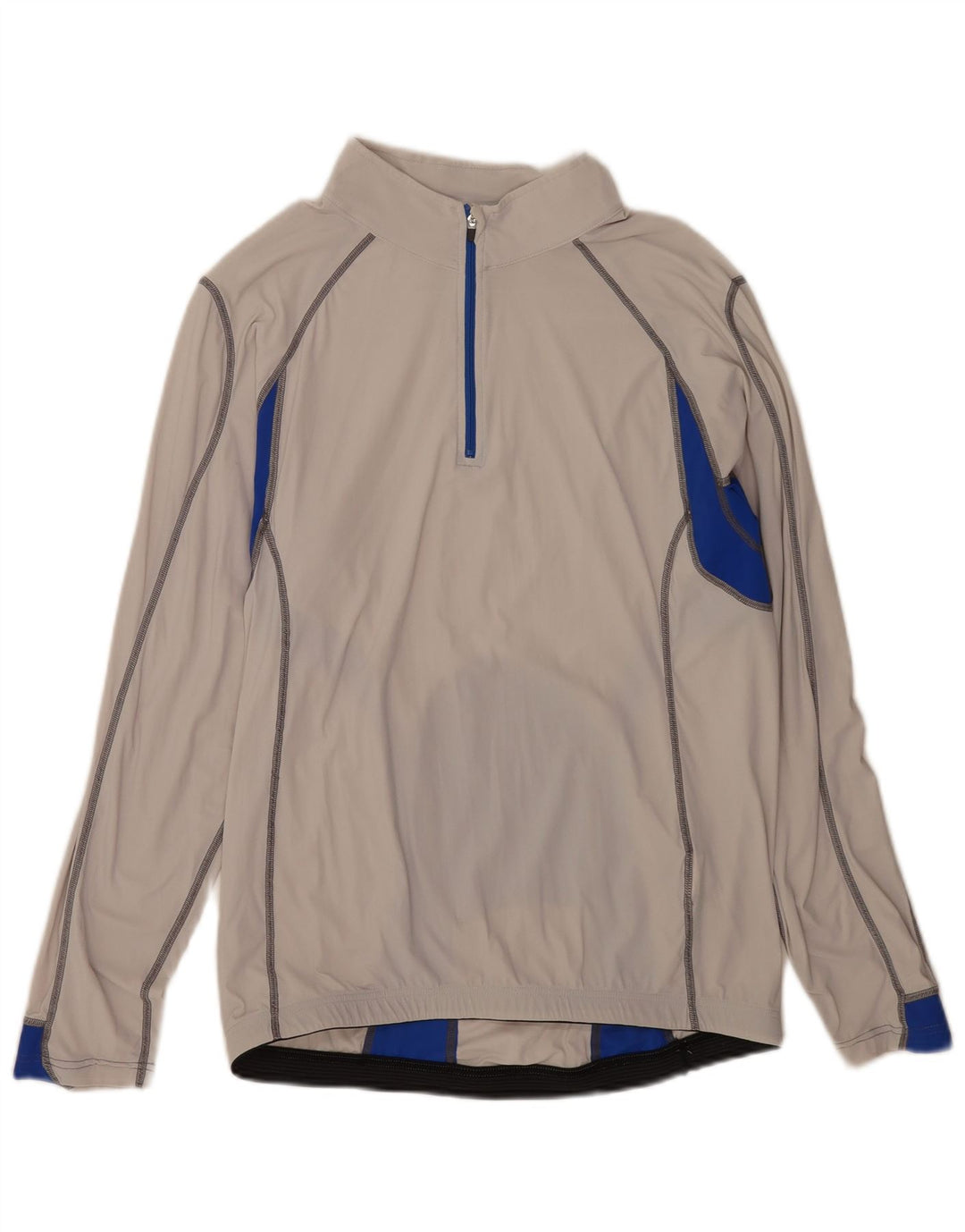Slam Herre Zip Neck Pullover Træningsdragt Top XL Grå Colourblock Polyamid