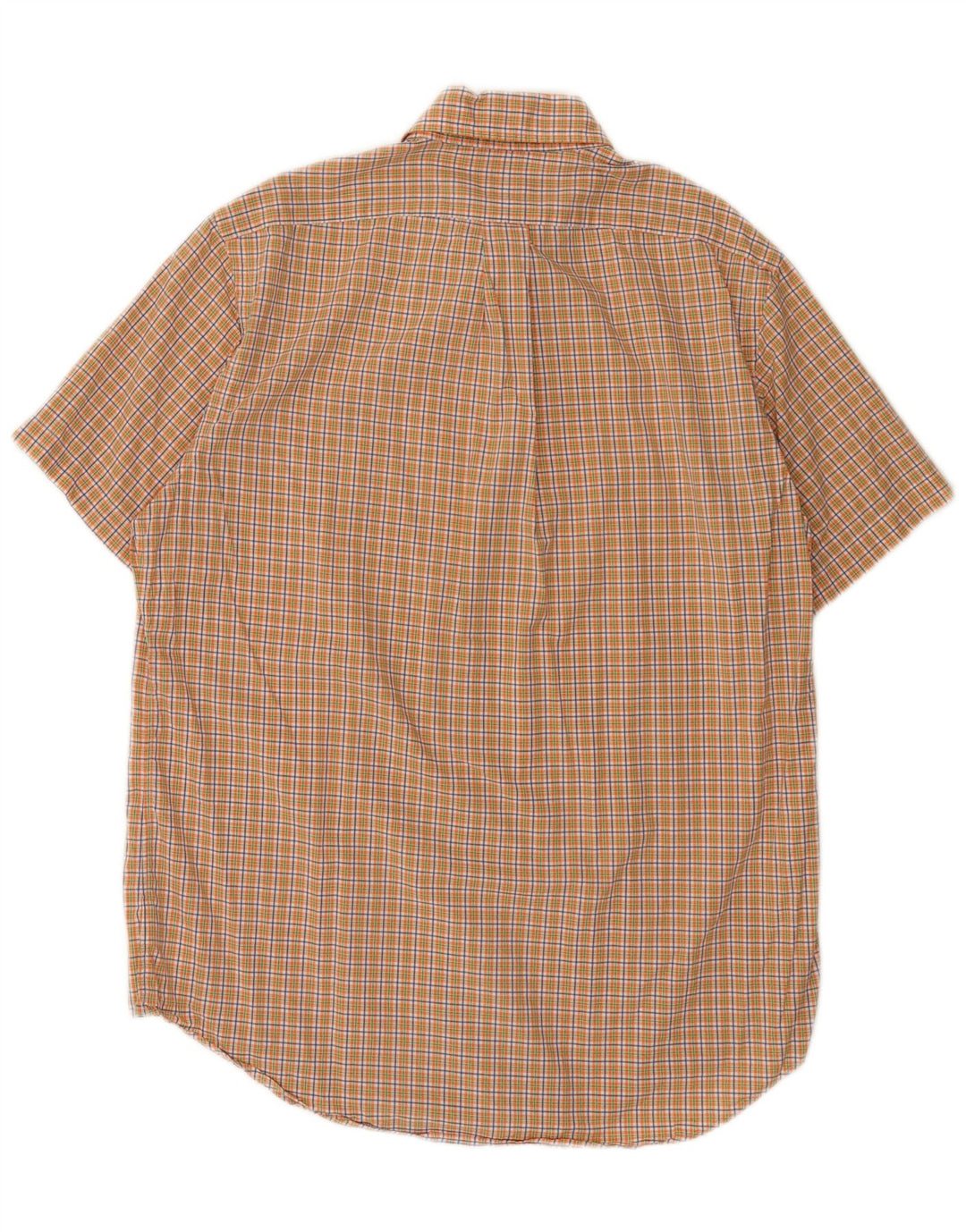 Ralph Lauren Herre kortærmet skjorte medium orange ternet bomuld