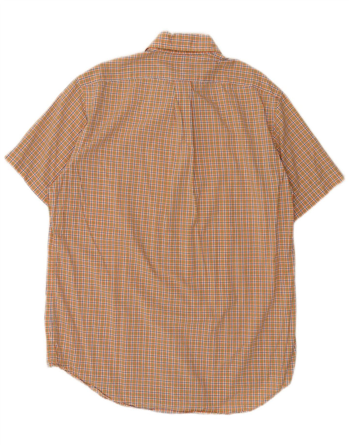 Ralph Lauren Herre kortærmet skjorte medium orange ternet bomuld