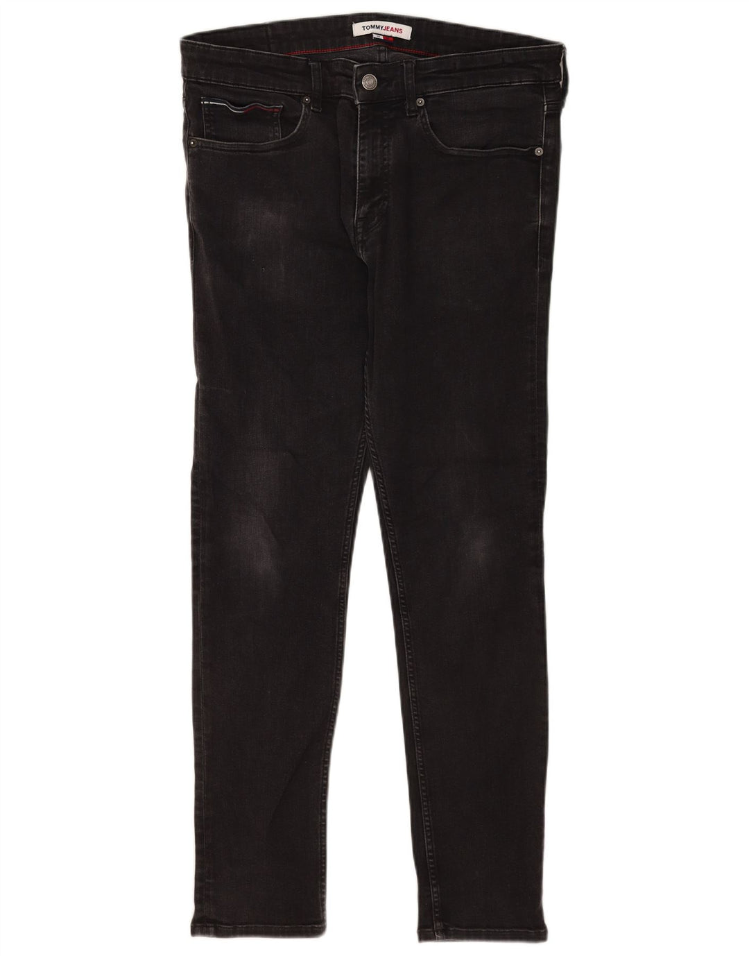 Tommy Hilfiger Herre Slim Jeans W34 L29 Sort Bomuld