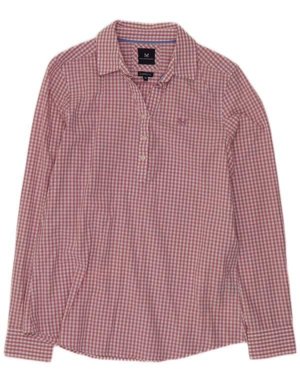 Crew Clothing Dame Classic Fit Pullover Shirt UK 10 Small Purple Gingham