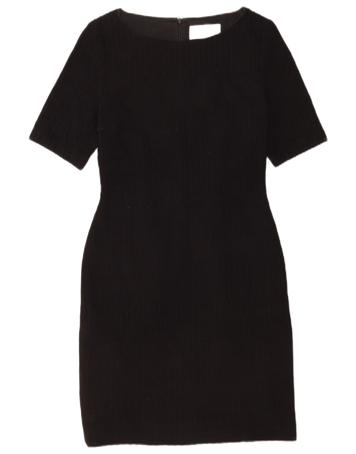 Hugo Boss Dame Skede Kjole UK 12 Medium Sort Stribet