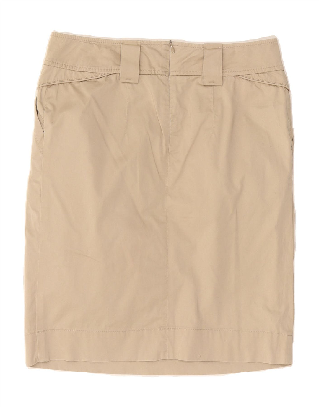 MASSIMO DUTTI Womens Straight Skirt EU 38 Small W28  Beige Cotton Vintage Massimo Dutti and Second-Hand Massimo Dutti from Messina Hembry 