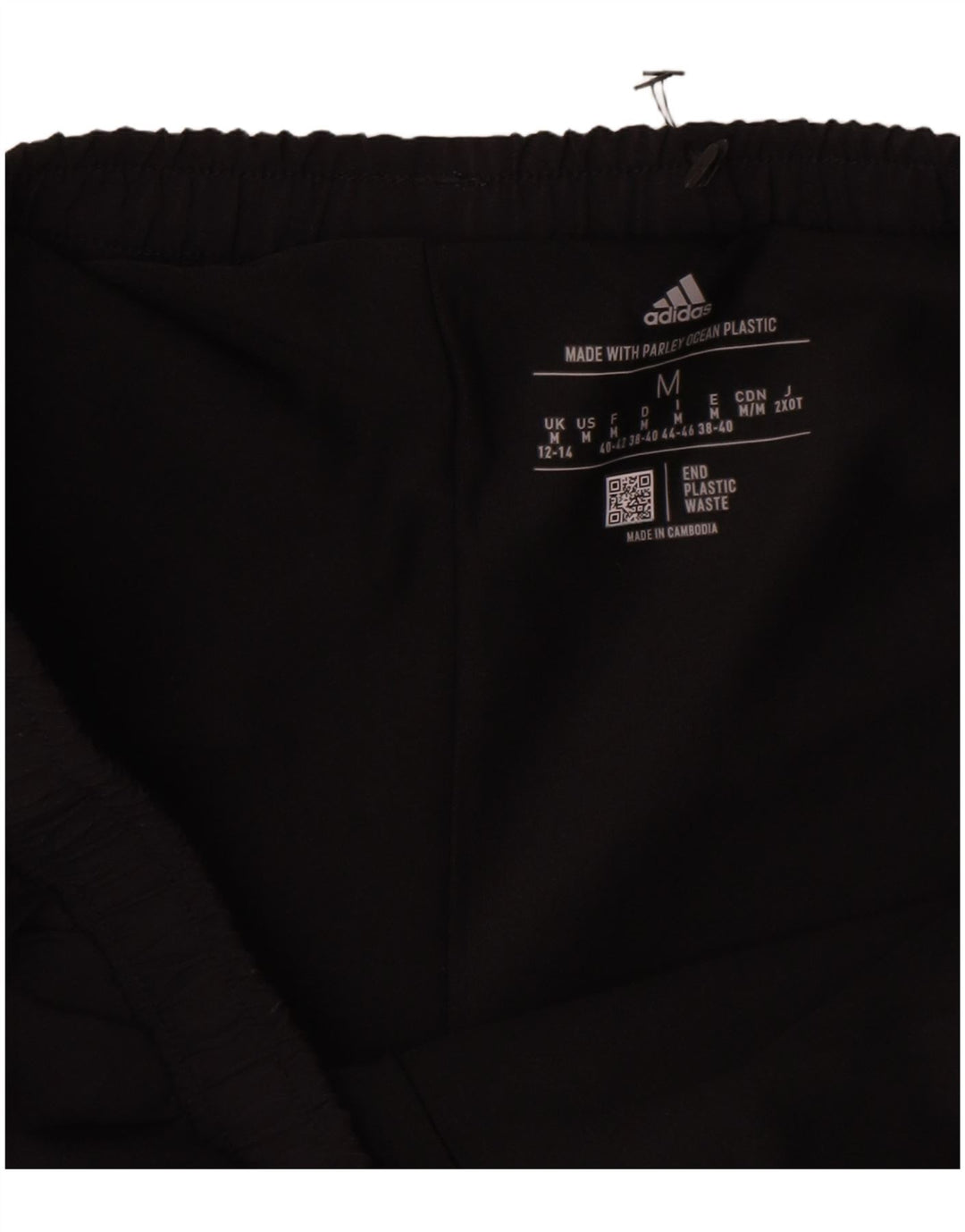 Adidas sportsshorts til kvinder UK 12/14 medium sort polyester