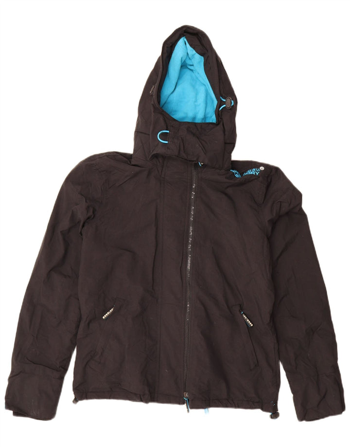 Superdry Windcheater vindjakke med hætte til mænd UK 38 Medium Sort