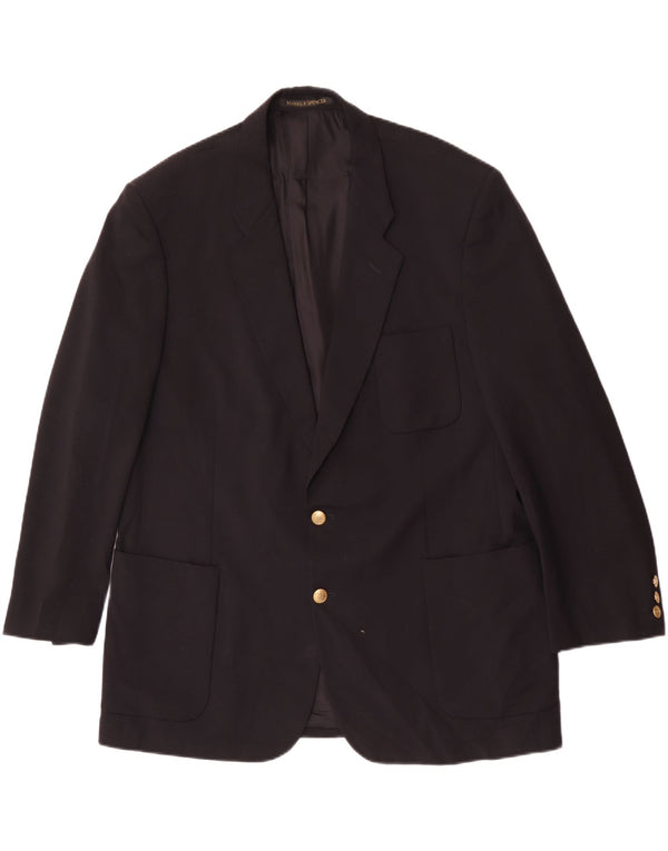 Marks & Spencer Herre 2-knaps blazerjakke UK 46 XL Sort Polyester