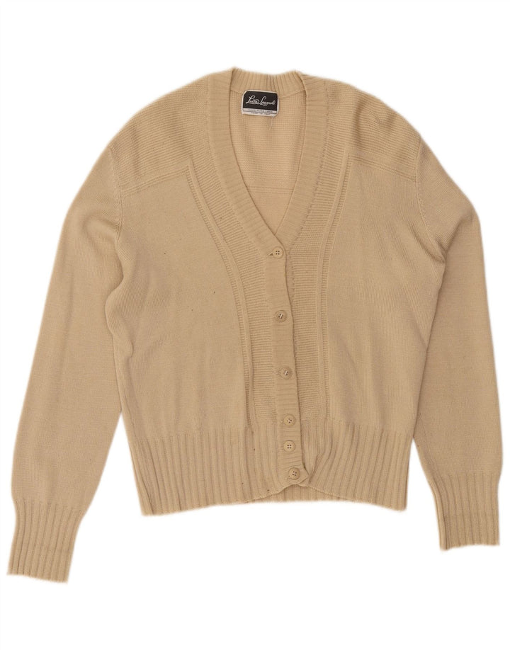 Luisa Spagnoli Dame Cardigan Sweater UK 12 Medium Beige Uld