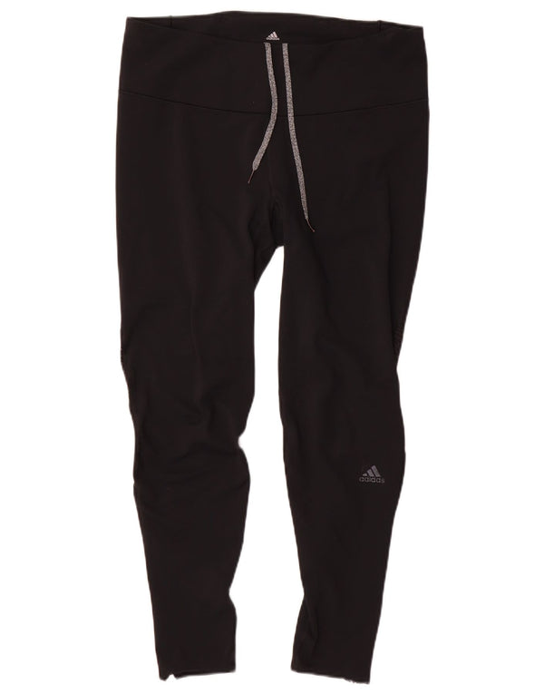 Adidas Womens Climacool Grafiske Leggings UK 16/18 Large Black Polyester