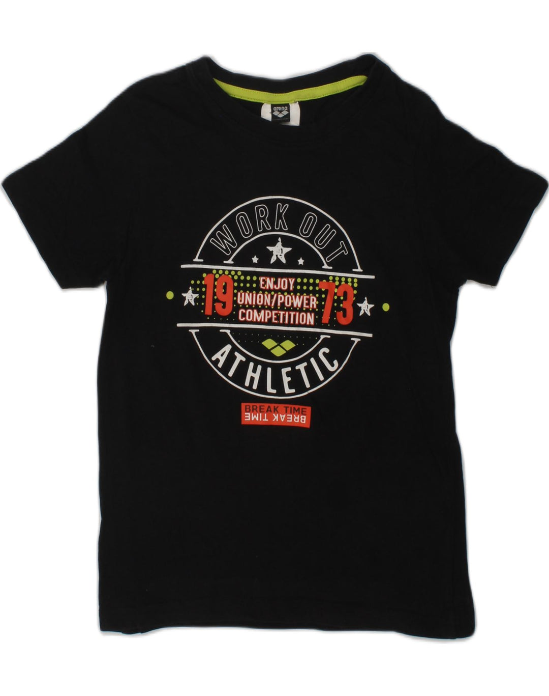 ARENA Girls Graphic T-Shirt Top 3-4 Years Black Cotton | Vintage Arena | Thrift | Second-Hand Arena | Used Clothing | Messina Hembry 