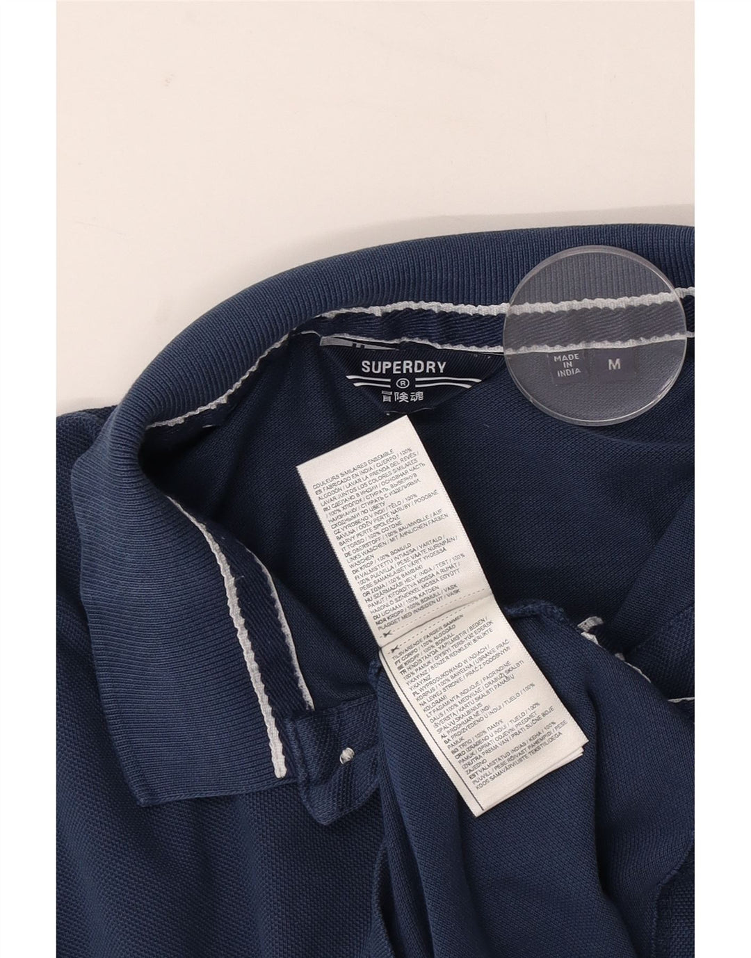 Superdry herre poloshirt Medium marineblå bomuld