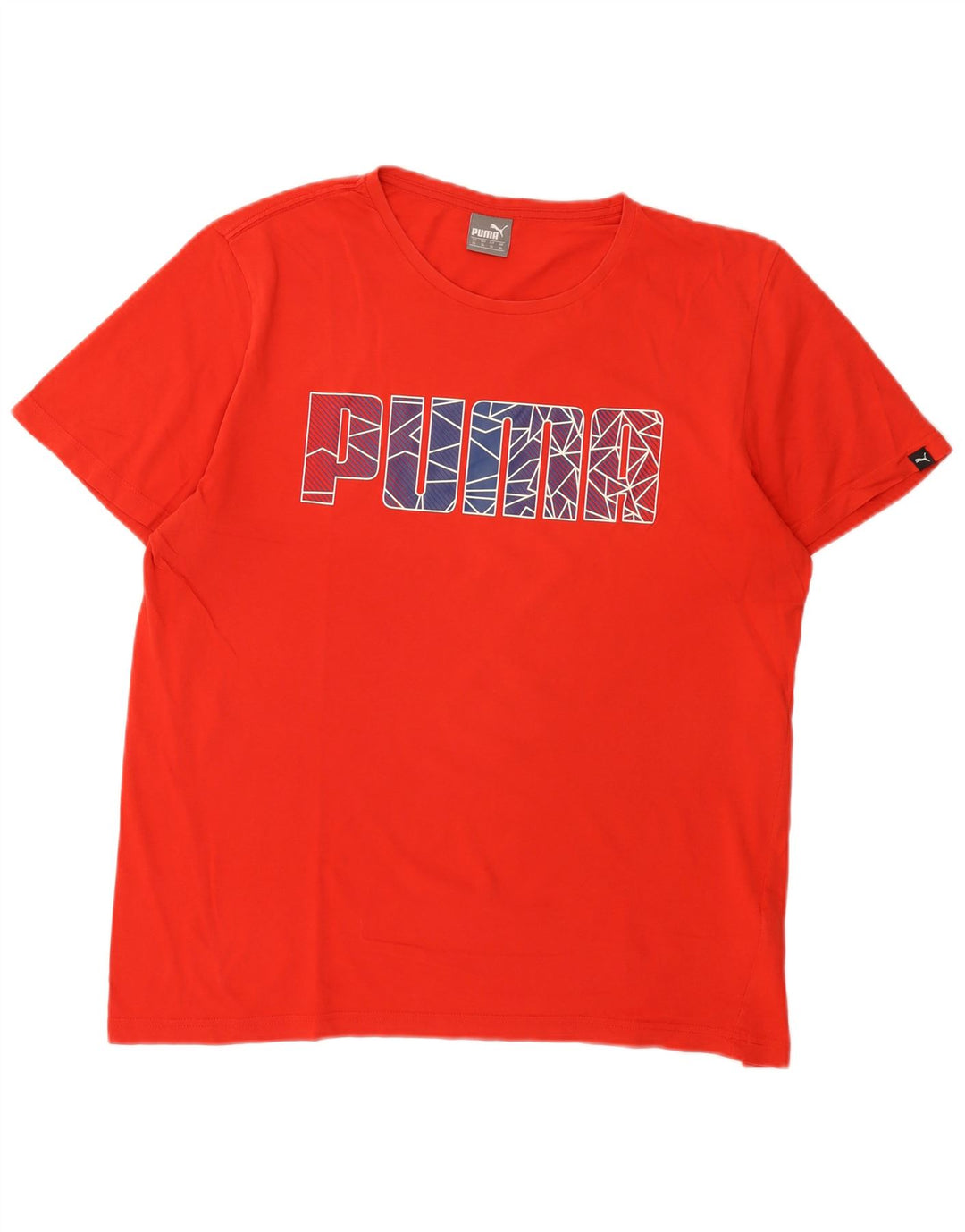 Puma Herre Grafisk T-Shirt Top XL Rød Bomuld