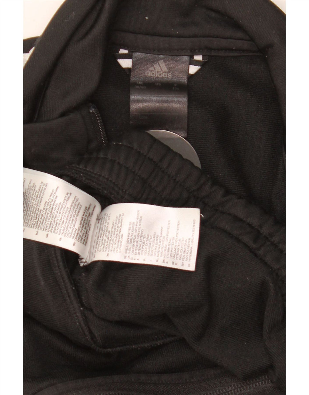Adidas Træningsdragt til mænd Topjakke UK 38/40 Medium Sort Polyester