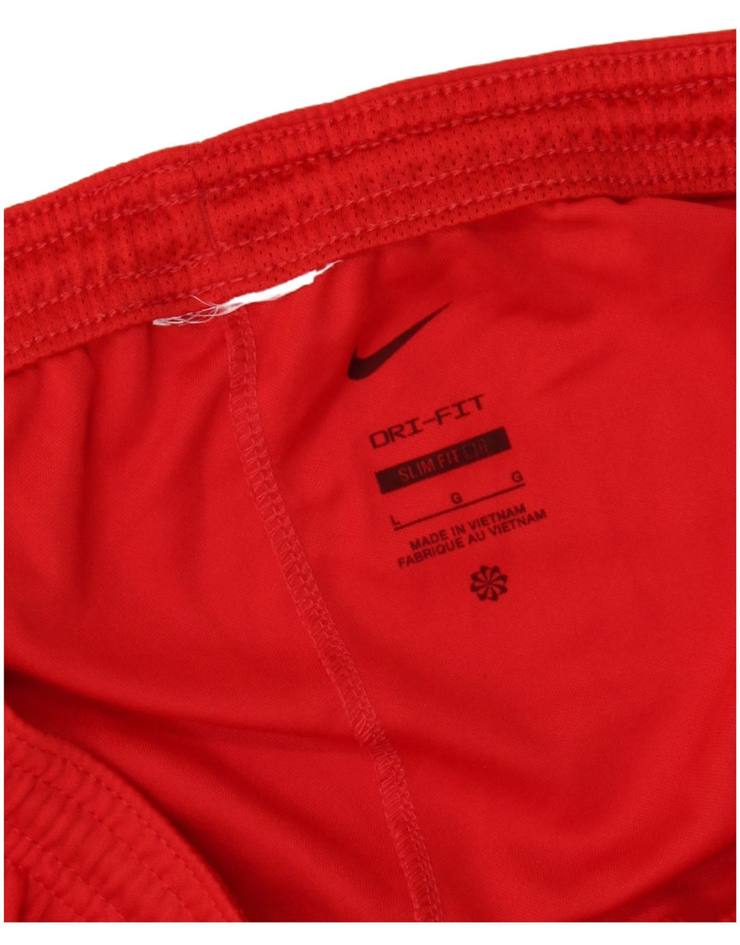NIKE Herre Dri Fit Slim Fit sportsshorts Stor rød farveblok