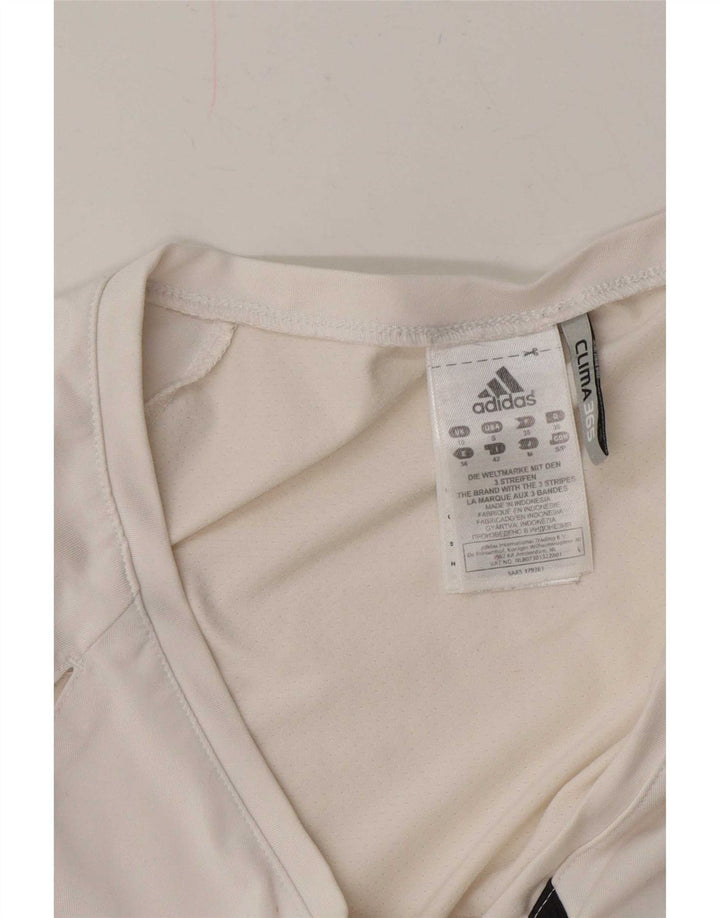 Adidas Dame Clima 365 T-Shirt Top UK 10 Small White Polyester