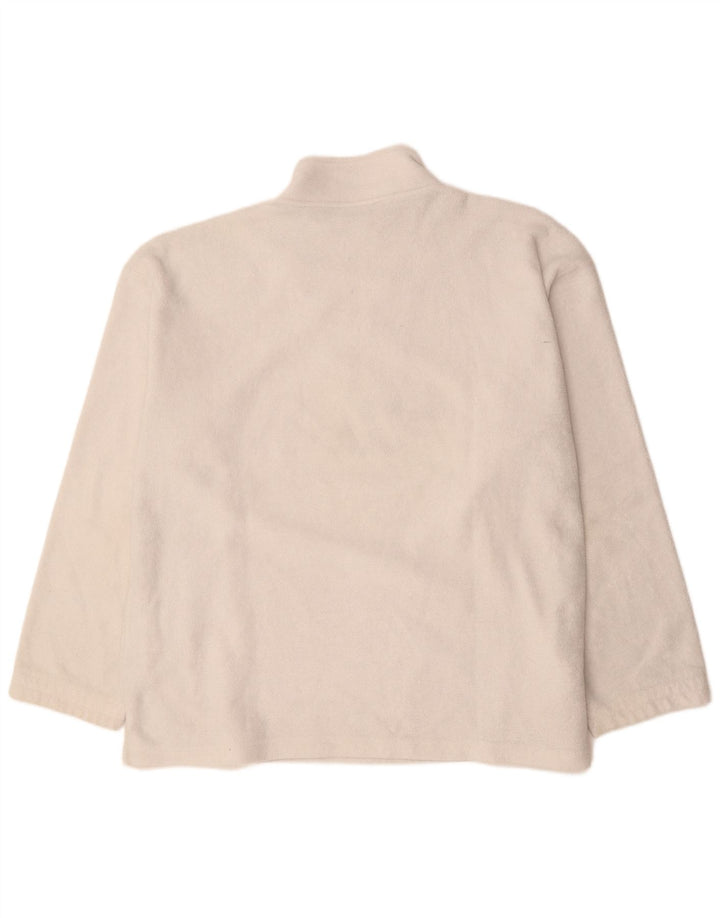 Fila Herre grafisk lynlås hals Fleece Jumper 2XL Off White Polyester