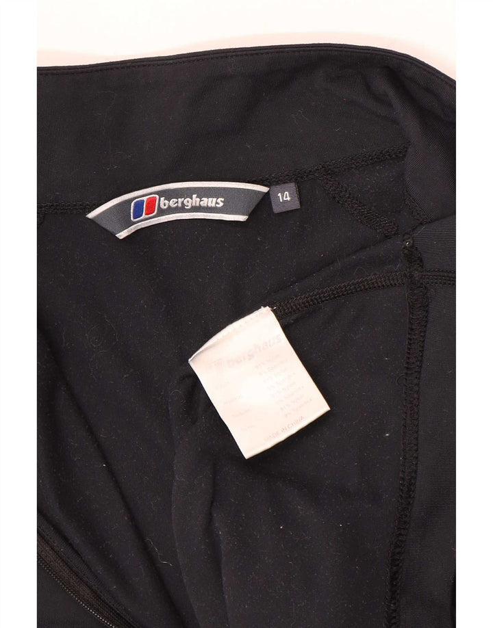 Berghaus Womens Zip Neck Pullover Træningsdragt Top UK 14 Large Navy Blue Nylon