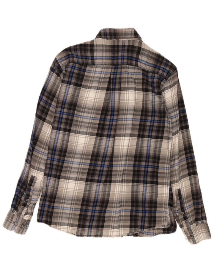 Eddie Bauer Herre Classic Fit Flanelskjorte Lille grå ternet bomuld