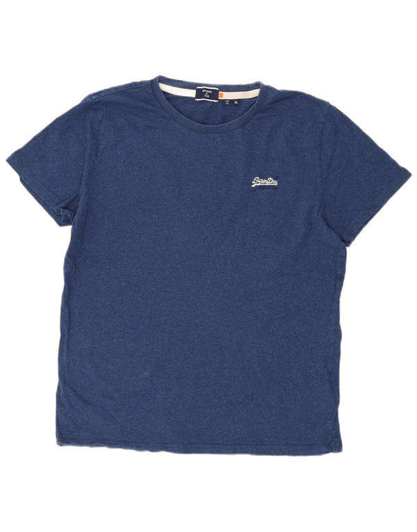 Superdry T-shirt top til mænd XL marineblå bomuld