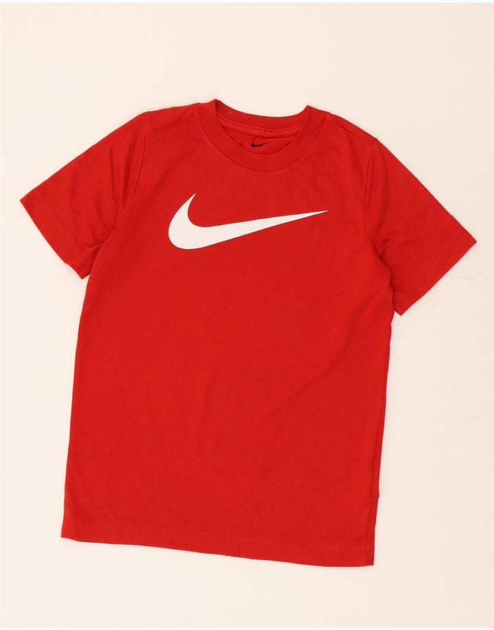 Nike drenge Dri Fit grafisk t-shirt top 10-11 år medium rød polyester