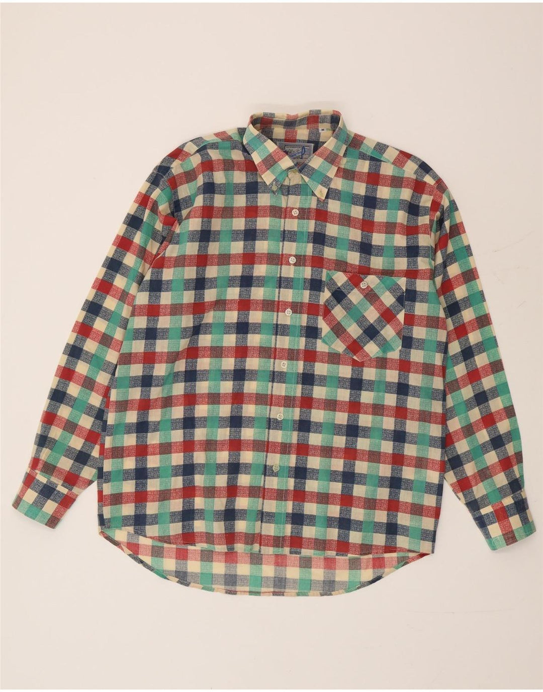 Vintage herreskjorte medium flerfarvet ternet