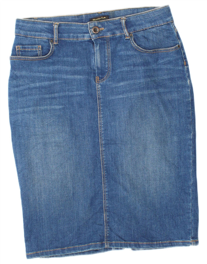 Massimo Dutti Dame Denim Nederdel EU 38 Lille W28 Blå