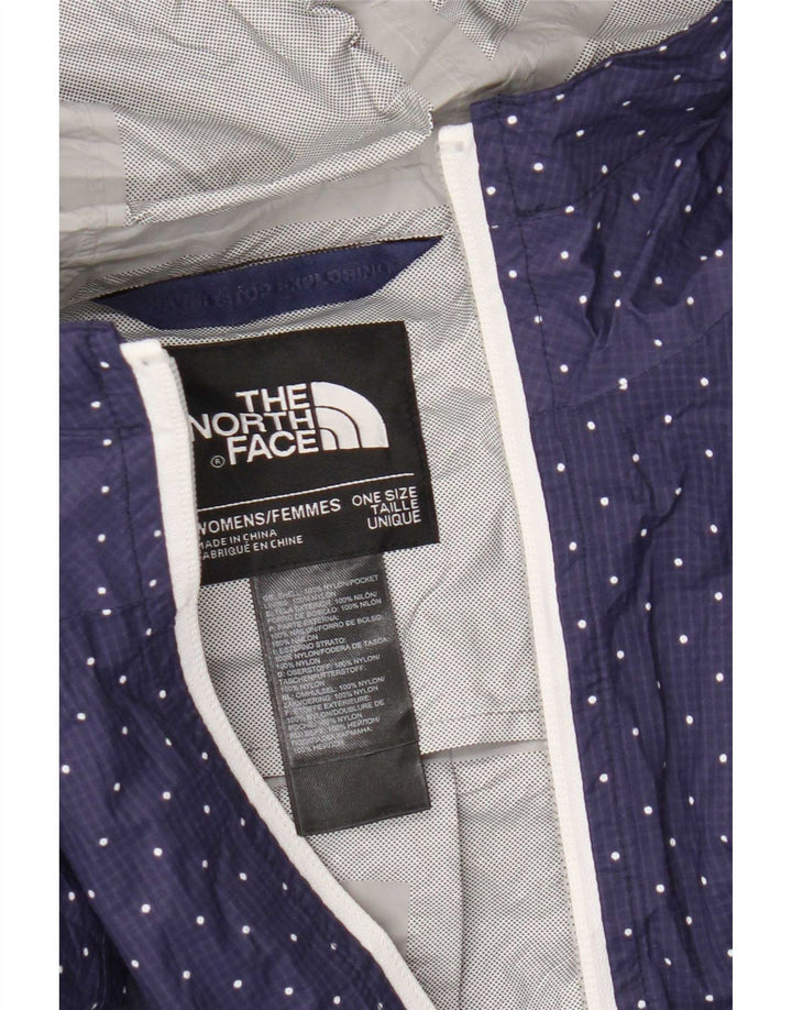 The North Face Dame Hætte Poncho Regnjakke One Size Marineblå Plettet