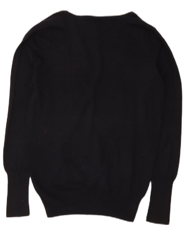 Zara dame cardigan sweater UK 18 XL marineblå bomuld