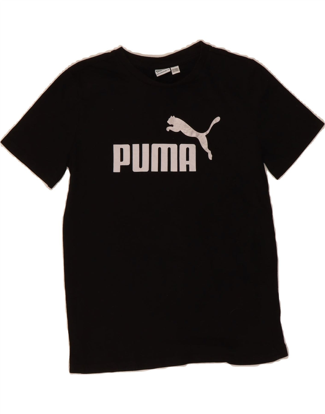 PUMA Boys Graphic T-Shirt Top 10-11 Years Medium Black Cotton Vintage Puma and Second-Hand Puma from Messina Hembry 
