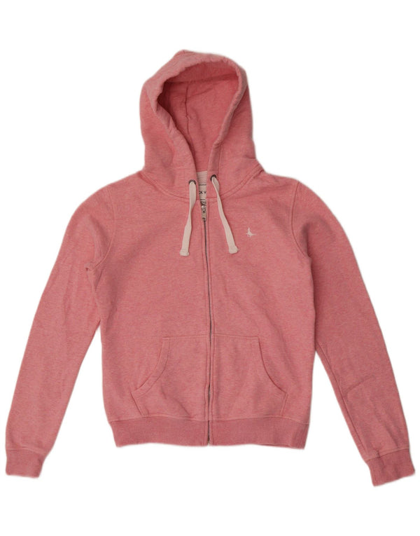 Jack Wills Dame Hættetrøje Sweater UK 10 Small Pink Flecked Bomuld
