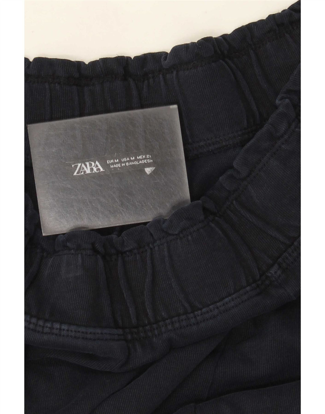 Zara Damebukser med brede ben UK 14 Medium Navy Blue
