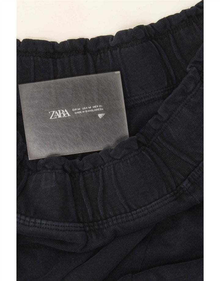Zara Damebukser med brede ben UK 14 Medium Navy Blue