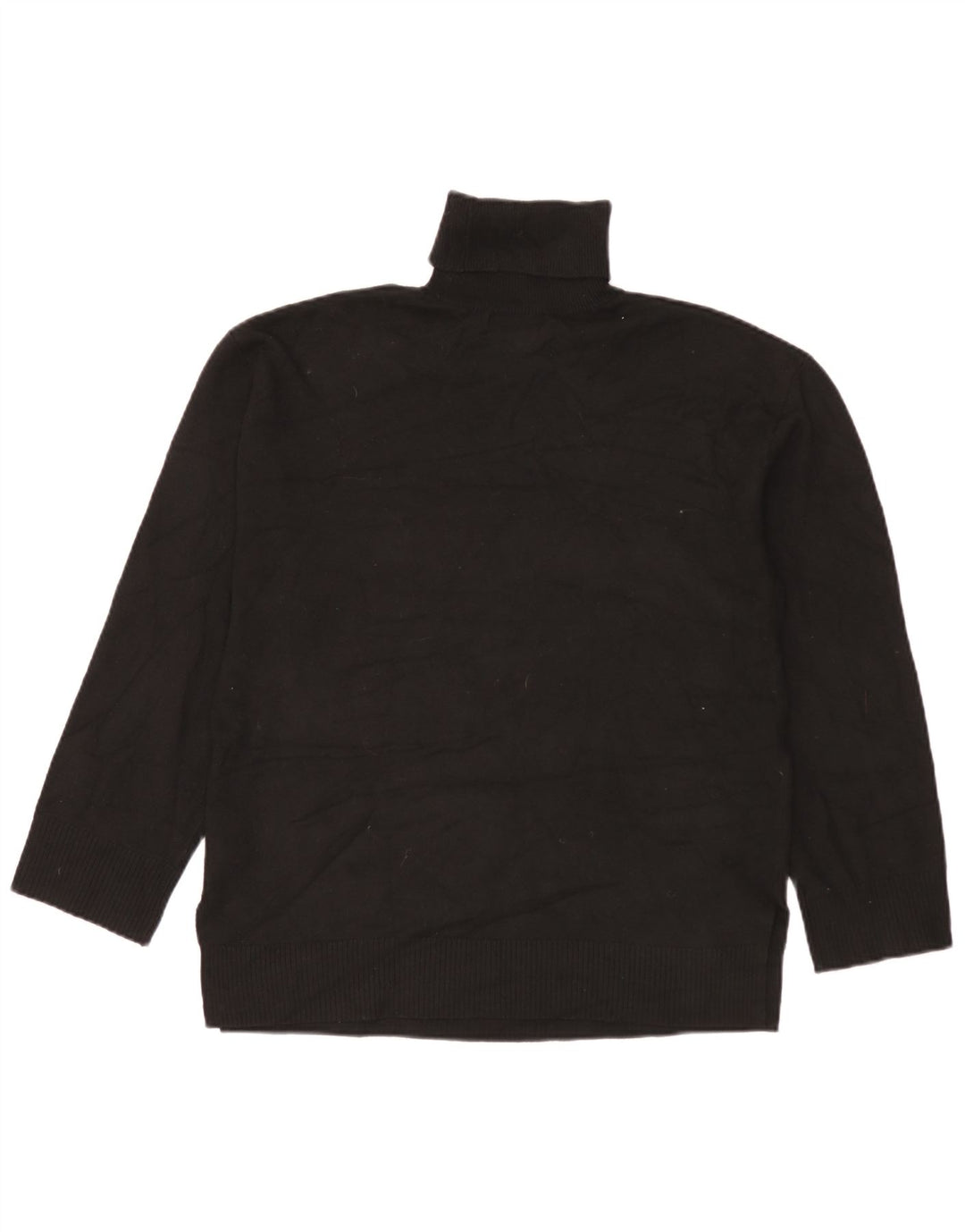 Marks & Spencer Dame Rullehals sweater UK 14 Medium Sort