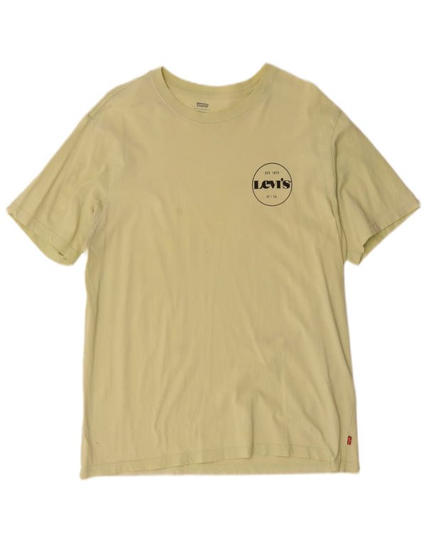 Levi's Mens Relaxed T-Shirt Top Medium Yellow Cotton