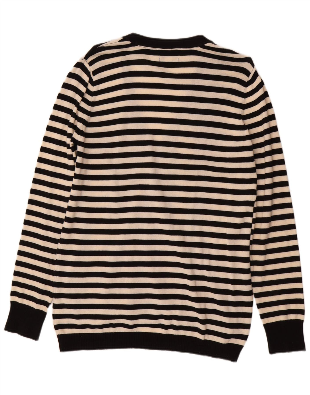 RALPH LAUREN Grafisk cardigan sweater til kvinder UK 18 XL Off White Stribet