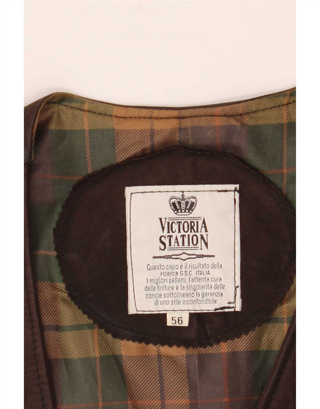 Vintage herre lædervest IT 56 2XL Brun