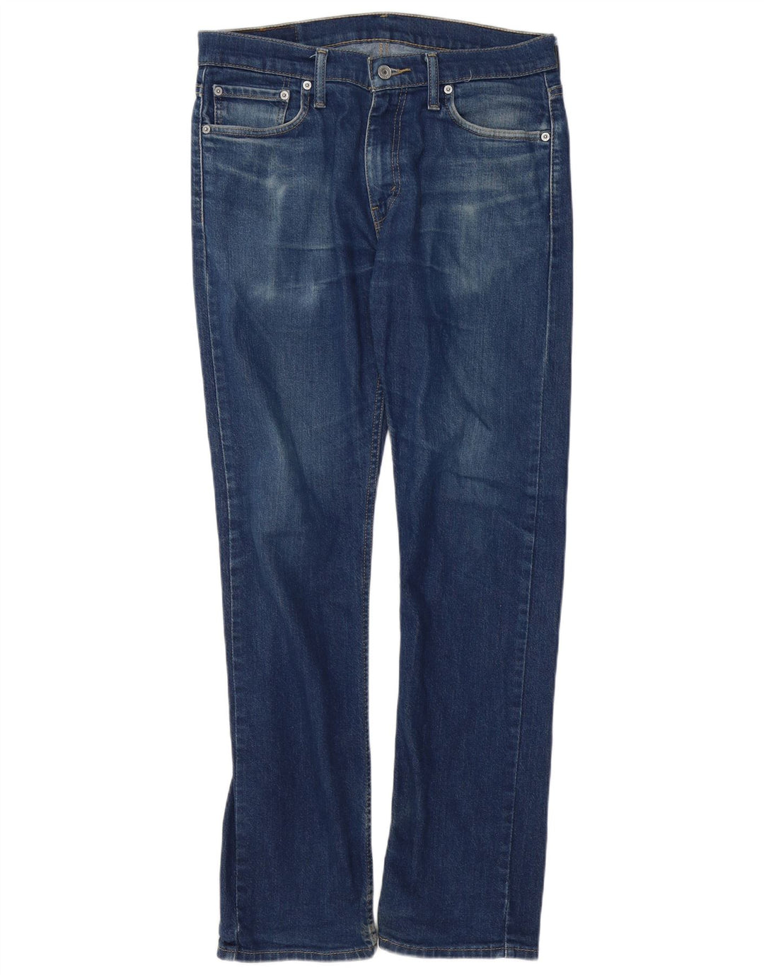 LEVI'S Herre 513 Slim Straight Jeans W32 L32 Blå Bomuld