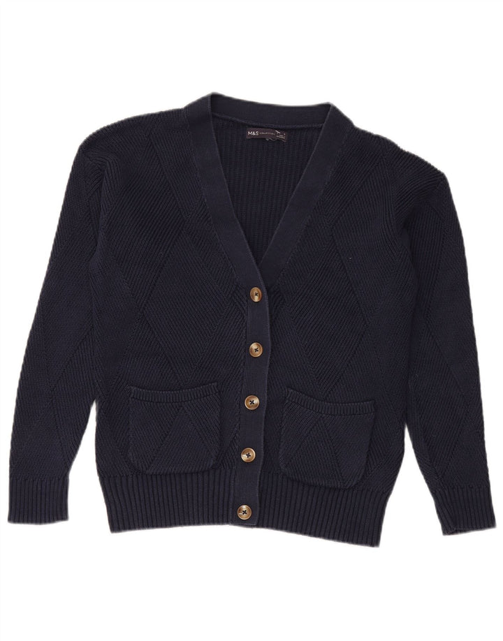 Marks & Spencer Dame Oversized Cardigan Sweater UK 10 Small Navy Blue